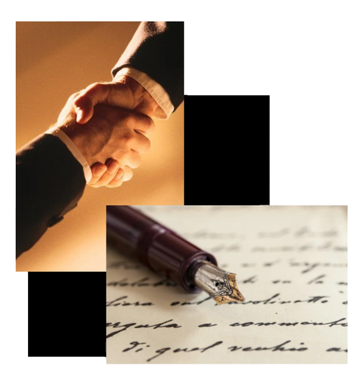 Apretón de manos empresarial